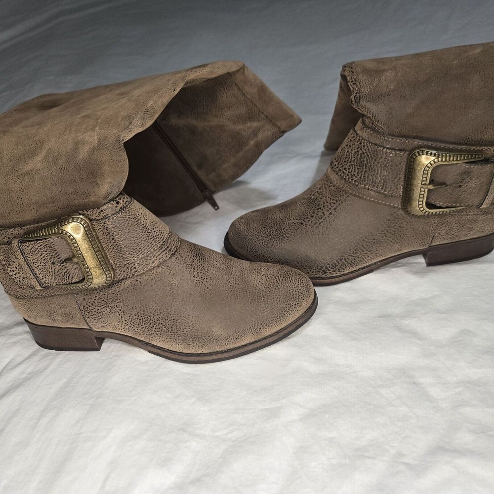 Maurices Delilah Boots Riding Type Boots 6.5 Wide Calf Side Zip Man-made Materia - Picture 3 of 9